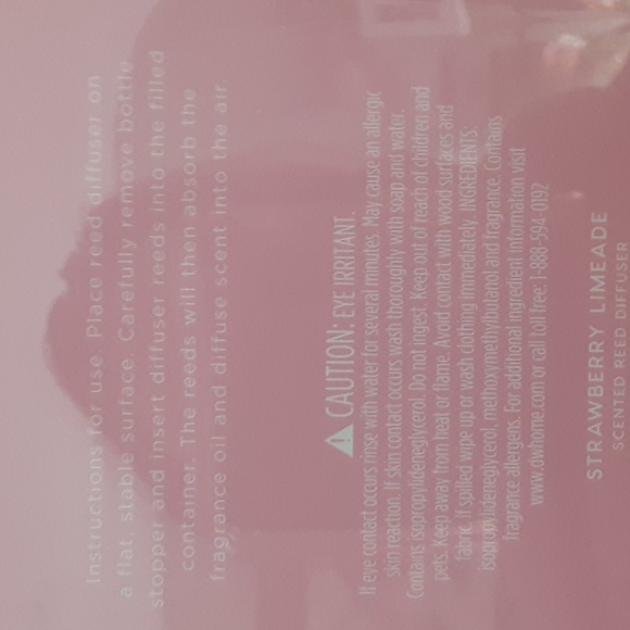 DW Home Strawberry Limeade Scented Reed Diffuser - Picture 3 of 4